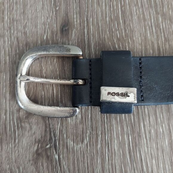 Fossil Black Leather Men's Belt Large - Picture 3 of 6
